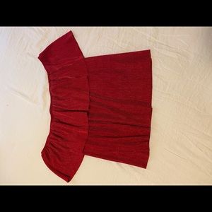 Red off the shoulder top